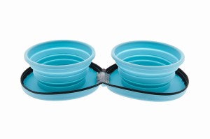 Silicone Double Travel Bowl for dog
