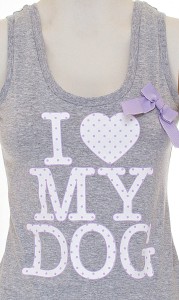 Woman's T-shirt LOVE MY DOG viola