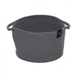 Modern Cat Bed/Basket Ribbon Grey