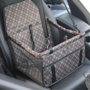 Collapsible Pet Booster Car Seat Brown