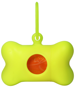 Elegant dog waste bags dispenser Bon Ton 2020 Neon yellow