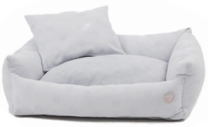 Comfortable Dog Bed Grey Bubbles
