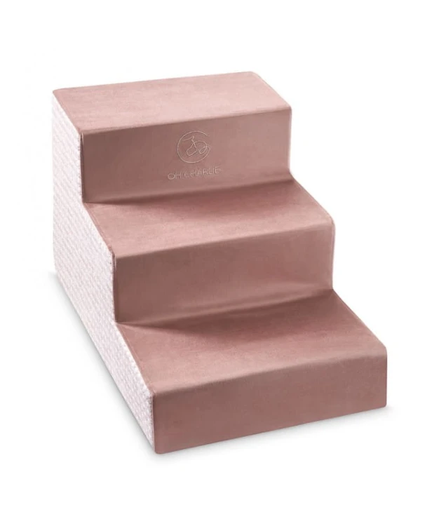 Schodki dla psa Glamour Pink