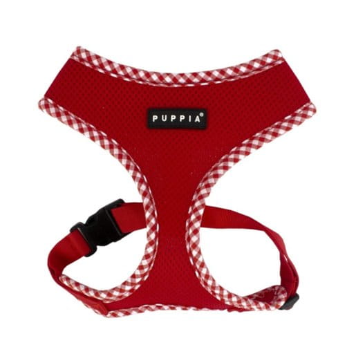bezuciskowe szelki dla psa puppia vivien check wine