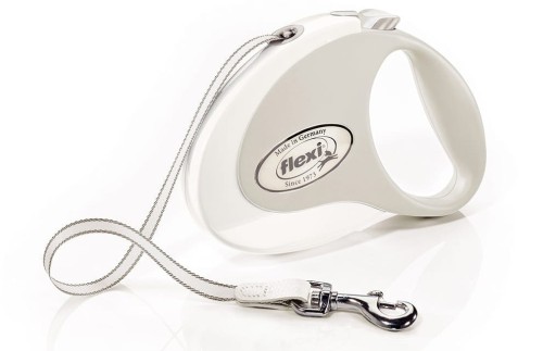 Stylowa smycz automatyczna Flexi Style white