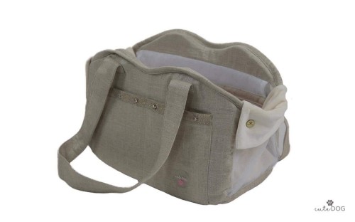 Elegancka torba dla psa Beige Star