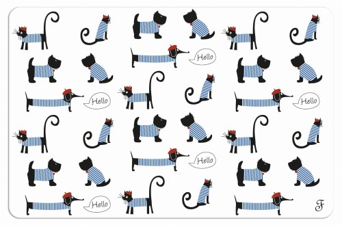 Mata pod miskę dla psa Hello Dogs & Cats