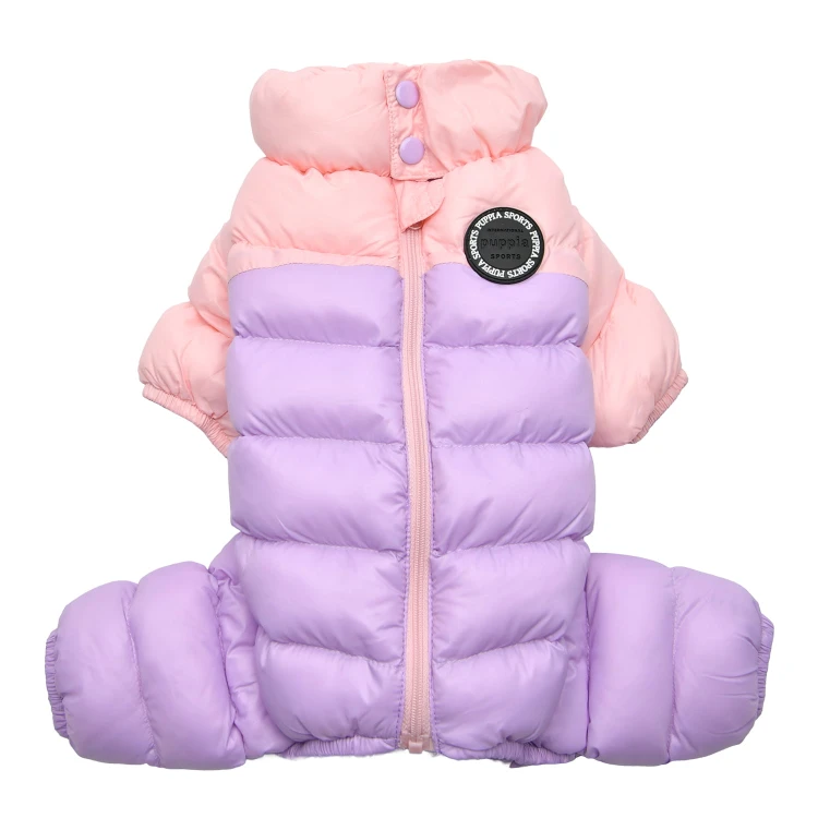 Ultralekki zimowy kombinezon dla psa Puppia pastel pink