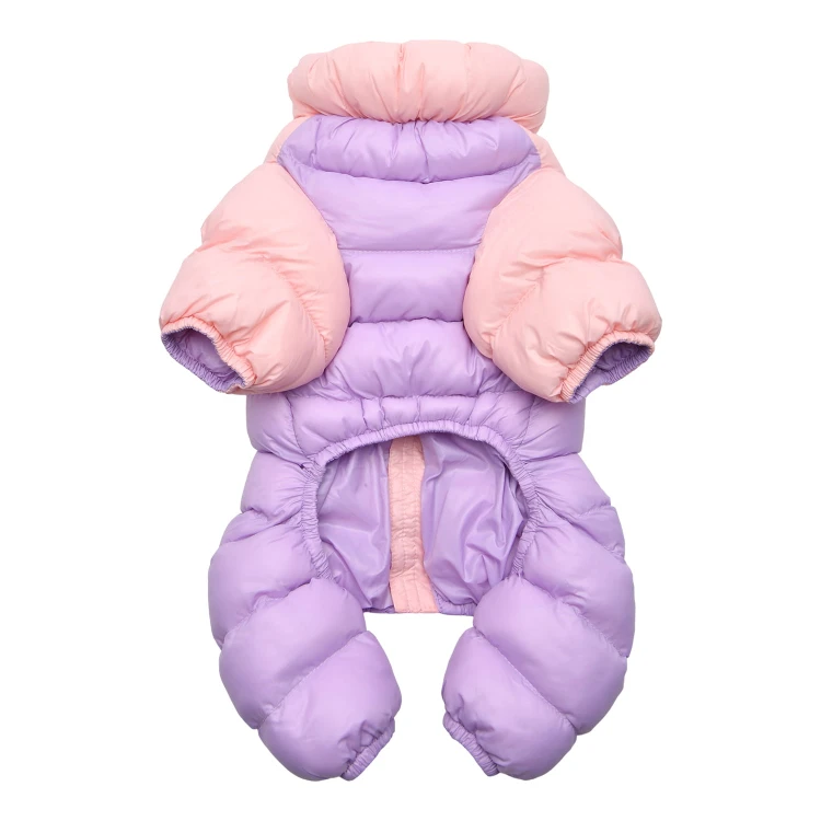 Ultralekki zimowy kombinezon dla psa Puppia pastel pink