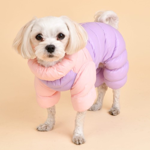 Ultralekki zimowy kombinezon dla psa Puppia pastel pink