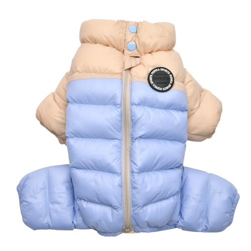 Ultralekki zimowy kombinezon dla psa Puppia pastel beige