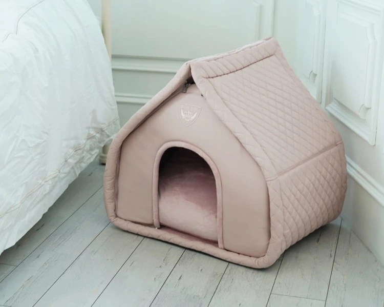 Luksusowe legowisko-budka dla psa Puppy Angel Kisses pink