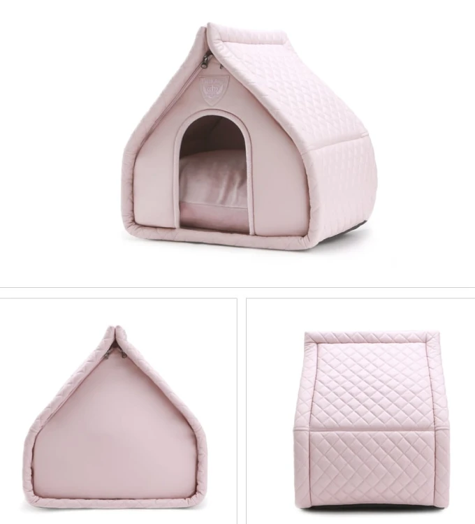 Luksusowe legowisko-budka dla psa Puppy Angel Kisses pink