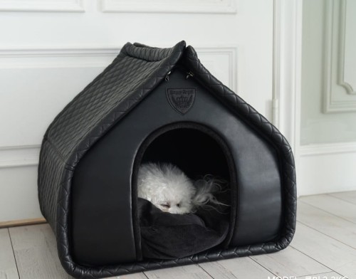 Luksusowe legowisko-budka dla psa Puppy Angel Kisses black