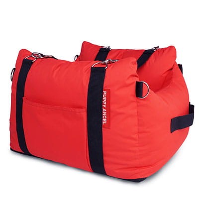 Luksusowy fotelik samochodowy dla psa+torba Puppy Angel Magagio Petrari red