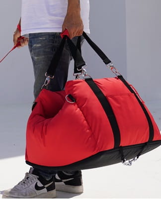 Luksusowy fotelik samochodowy dla psa+torba Puppy Angel Magagio Petrari red