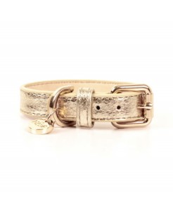  Dog Collar Milk&Pepper Python Gold