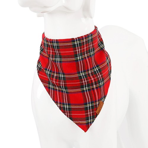 Bandanka dla psa lub kota Red Lattice