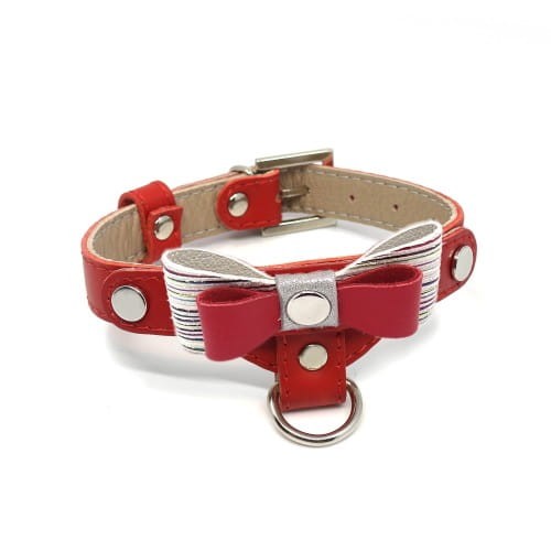 Luksusowa skórzana obroża dla psa Prestige Smart Animal + Dogs czerwona.jpg