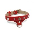 Luksusowa skórzana obroża dla psa Prestige Smart Animal + Dogs czerwona - krzemień.jpg