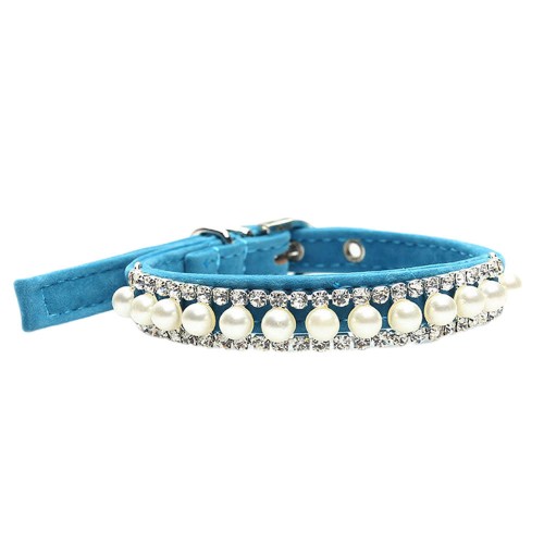 obroża dla psa Pearls blue.jpg