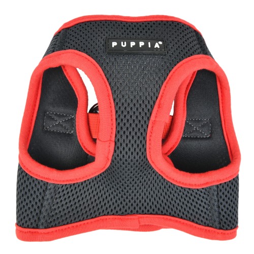 Bezuciskowe szelki kamizelka dla psa i kota puppia soft grey red