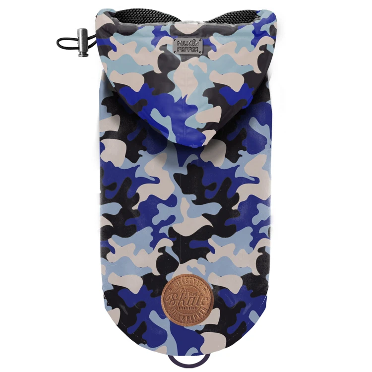 kurtka przeciwdeszczowa dla psa milk and pepper tricks camo