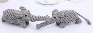 Dog toy: cotton elephant