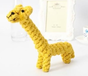 Dog toy: cotton giraffe