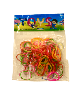 Neon rubber dog hair bands