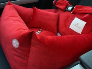  2 in1: Luxury dog car seat Red Chili