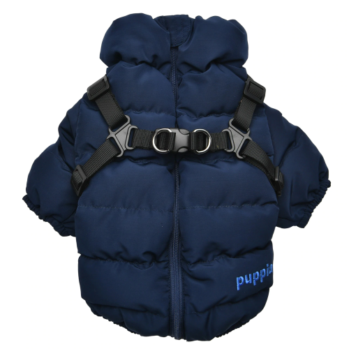 2w1: Ultralekka kurtka + szelki dla psa Puppia Soft Jumper navy