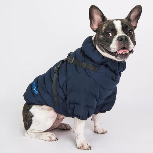 2w1: Ultralekka kurtka + szelki dla psa Puppia Soft Jumper navy