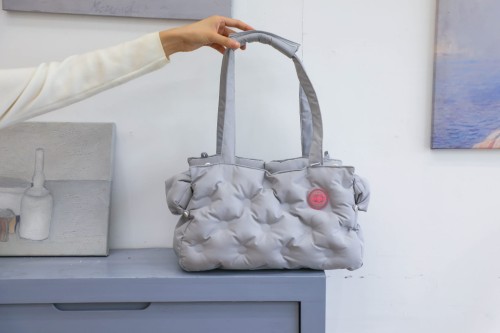 Ultramiękka torba dla psa Sweet dots grey