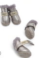 Miękkie zimowe buty dla psa Silver