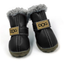 Miękkie zimowe buty dla psa Black