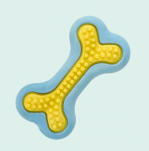 Cute Toy Bone Teether Yellow and Blue 