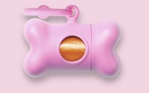 Elegant dog waste bags dispenser Bon Ton Nano Luxury Pink (1)