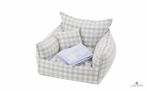  3 in1: Luxury dog sofa Soft Pink+blanket+pillow