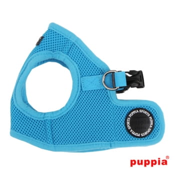 Bezuciskowe szelki kamizelka dla psa i kota puppia soft blue niebieskie