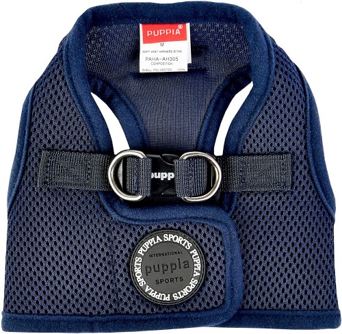 Bezuciskowe szelki kamizelka dla psa i kota puppia soft granatowe navy