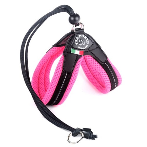 lekkie szelki dla psa i kota tre ponti mesh pink