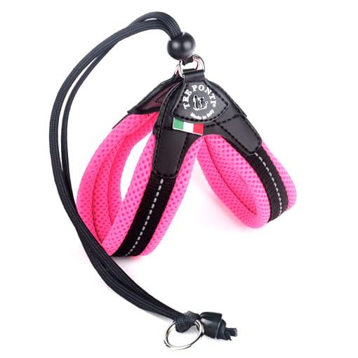lekkie szelki dla psa i kota tre ponti mesh pink