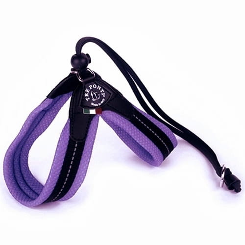 lekkie regulowane szelki dla psa i kota tre ponti mesh lilac