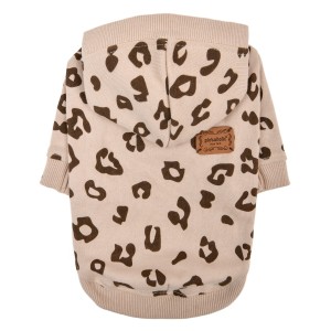 Dog Hooded shirt Pinkaholic New York Leopardess beige
