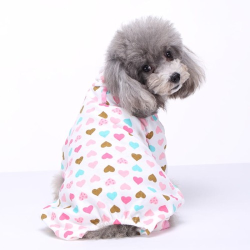 Uroczy kombinezon dla psa Heart pink