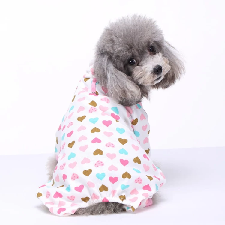 Uroczy kombinezon dla psa Heart pink