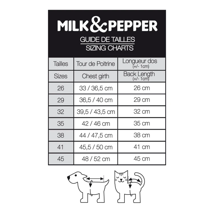 kurtka przeciwdeszczowa dla psa milk and pepper thelma