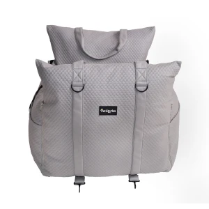 Luksusowe siedzisko samochodowe dla psa + torba PetStories light grey