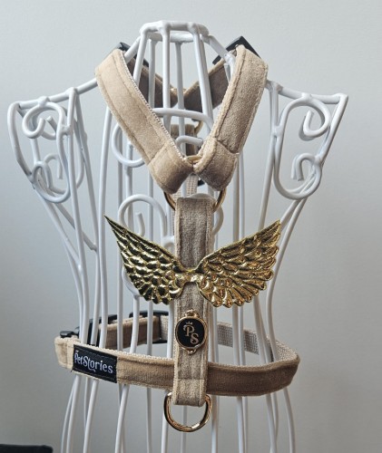 Szelki bezuciskowe Guard dla psa i kota petstories wings beige beżowe